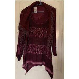 Shirt Vest and scarf size small NWOT